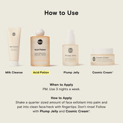 Moon Juice Acid Potion texture reveals a viscous exfoliant for even application