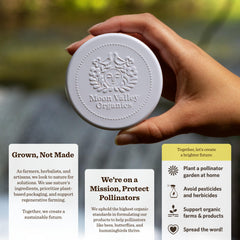 Moon Valley Organics heat-activated moon-melt-application warms and hydrates.