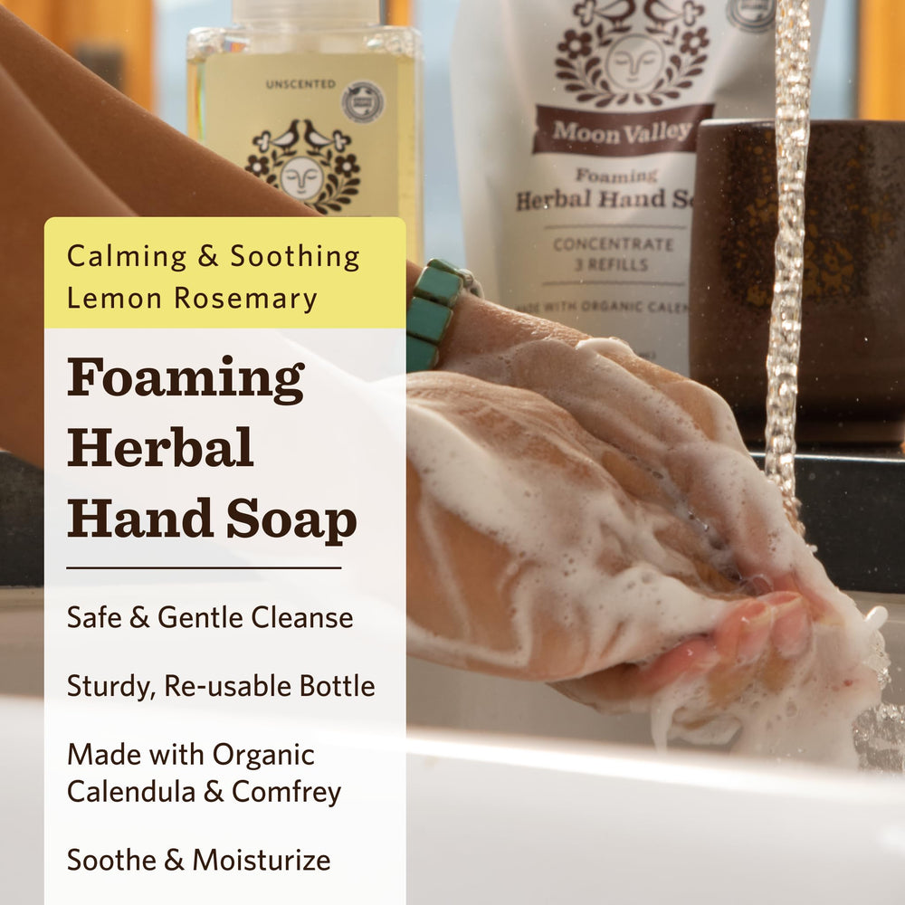 Moon Valley Organics two-pack foaming hand soap ideal for family bathrooms.