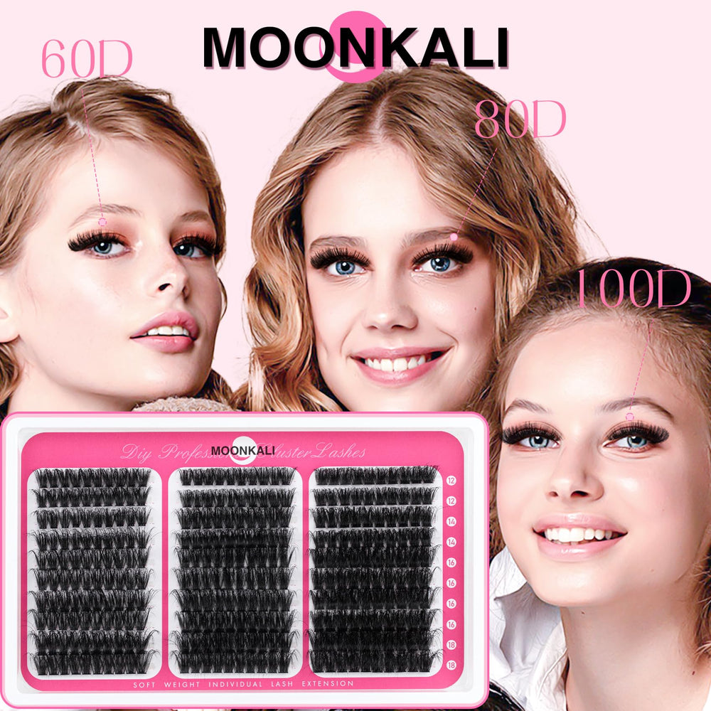 Moonkali lash clusters glam-look for stronger definition and impact.