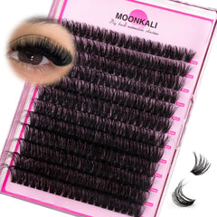 MOONKALI lash clusters wispy 80D for brighter eyes with built-in volume and light comfort