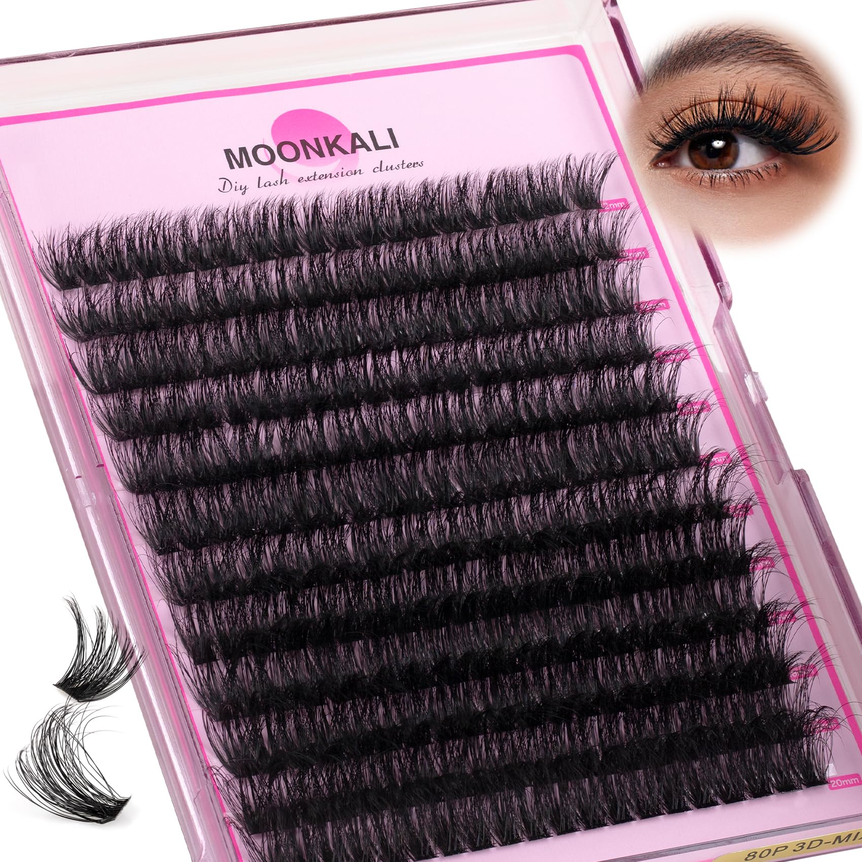 MOONKALI reusable lash clusters enable easy cleanup and reuse