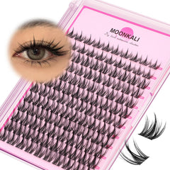 MOONKALI soft mink-like fiber lash clusters for lightweight comfort and all-day wear.