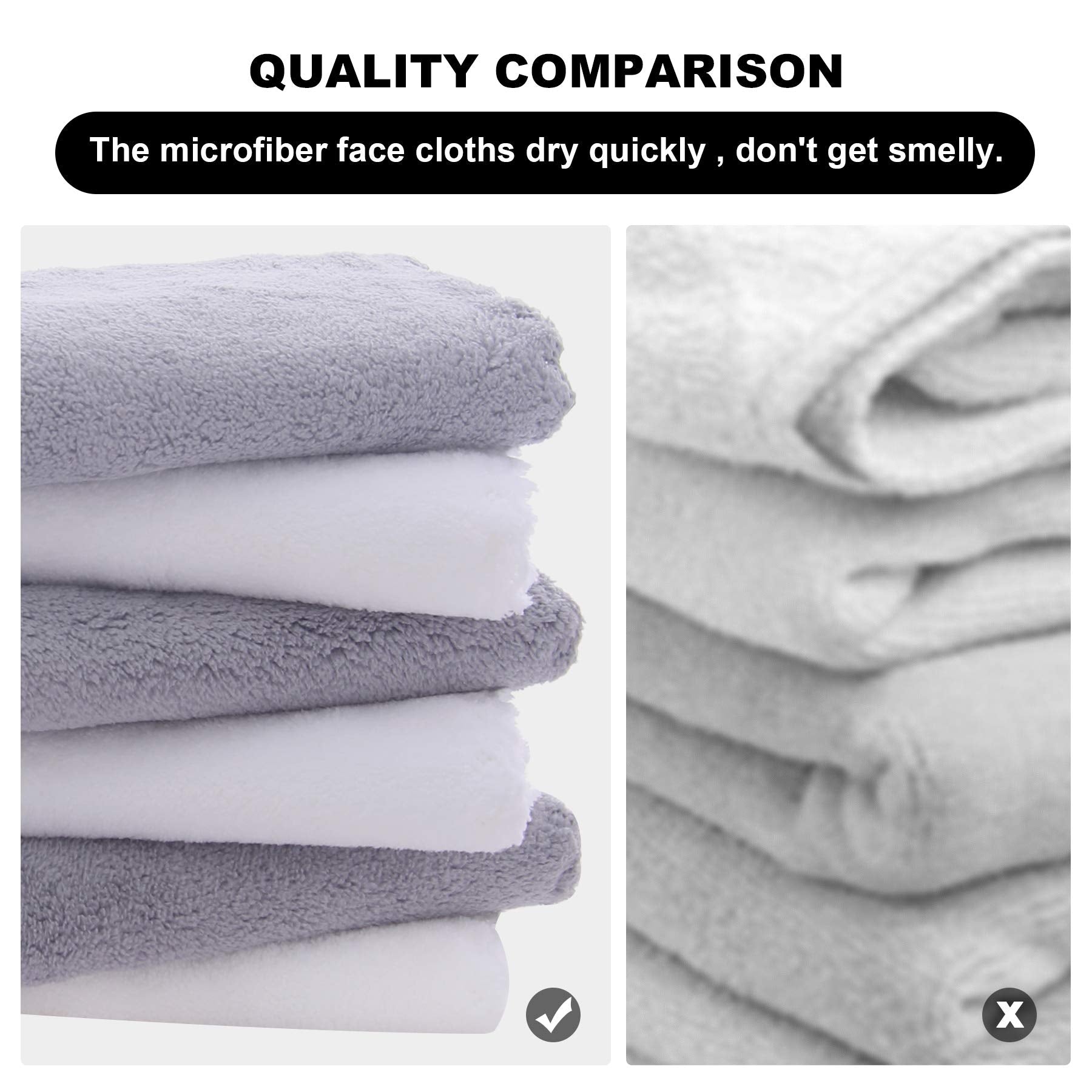 MOONQUEEN microfiber cloths ideal for travel and on-the-go cleansing.