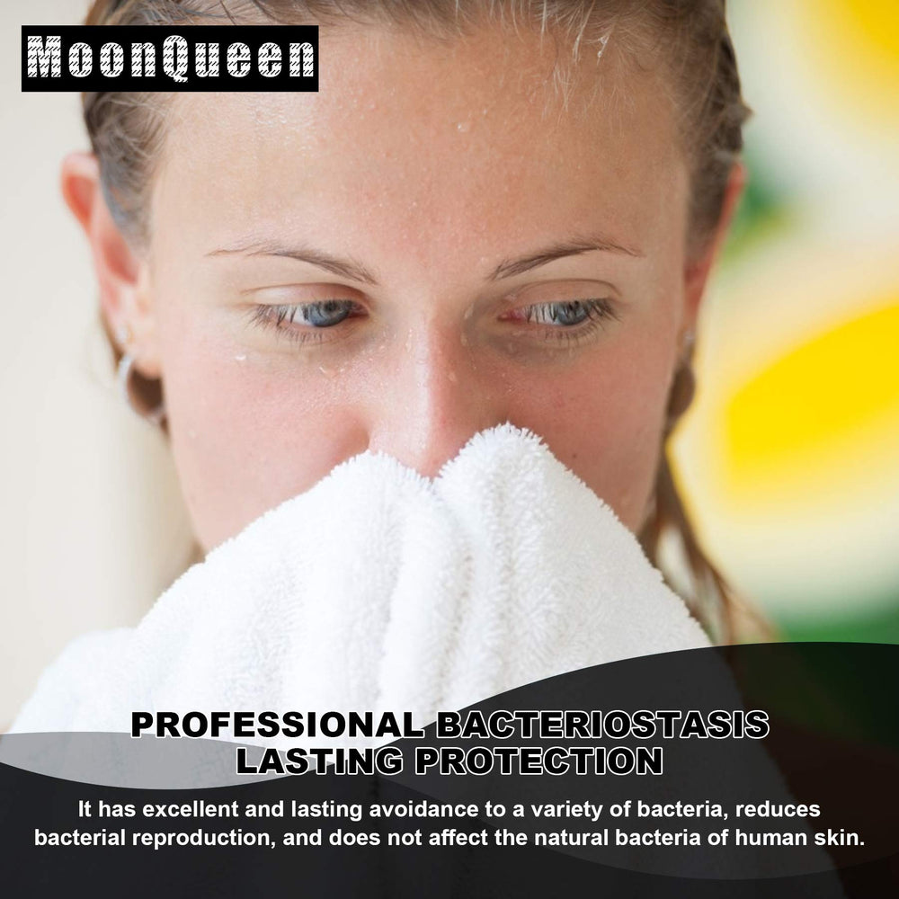 MOONQUEEN premium microfiber exfoliates with water or mild soap without harsh chemicals.