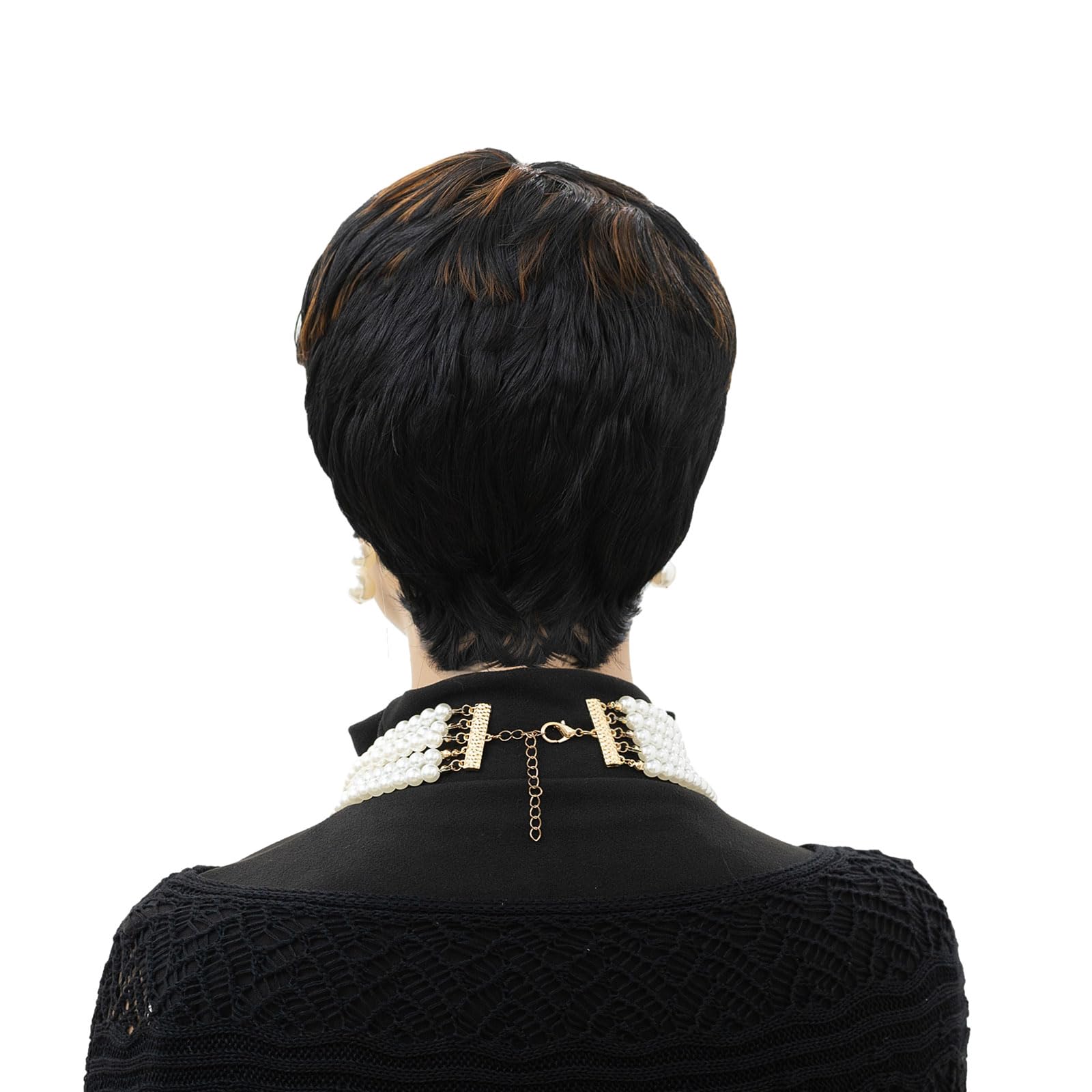 MOONSHOW lightweight pixie wig density emphasizes natural look and comfort.