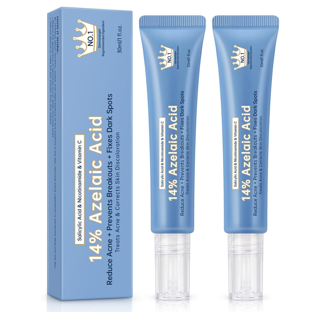 Mopayzer Azelaic Acid 14% Cream bottle pour shows smooth texture for easy nightly application
