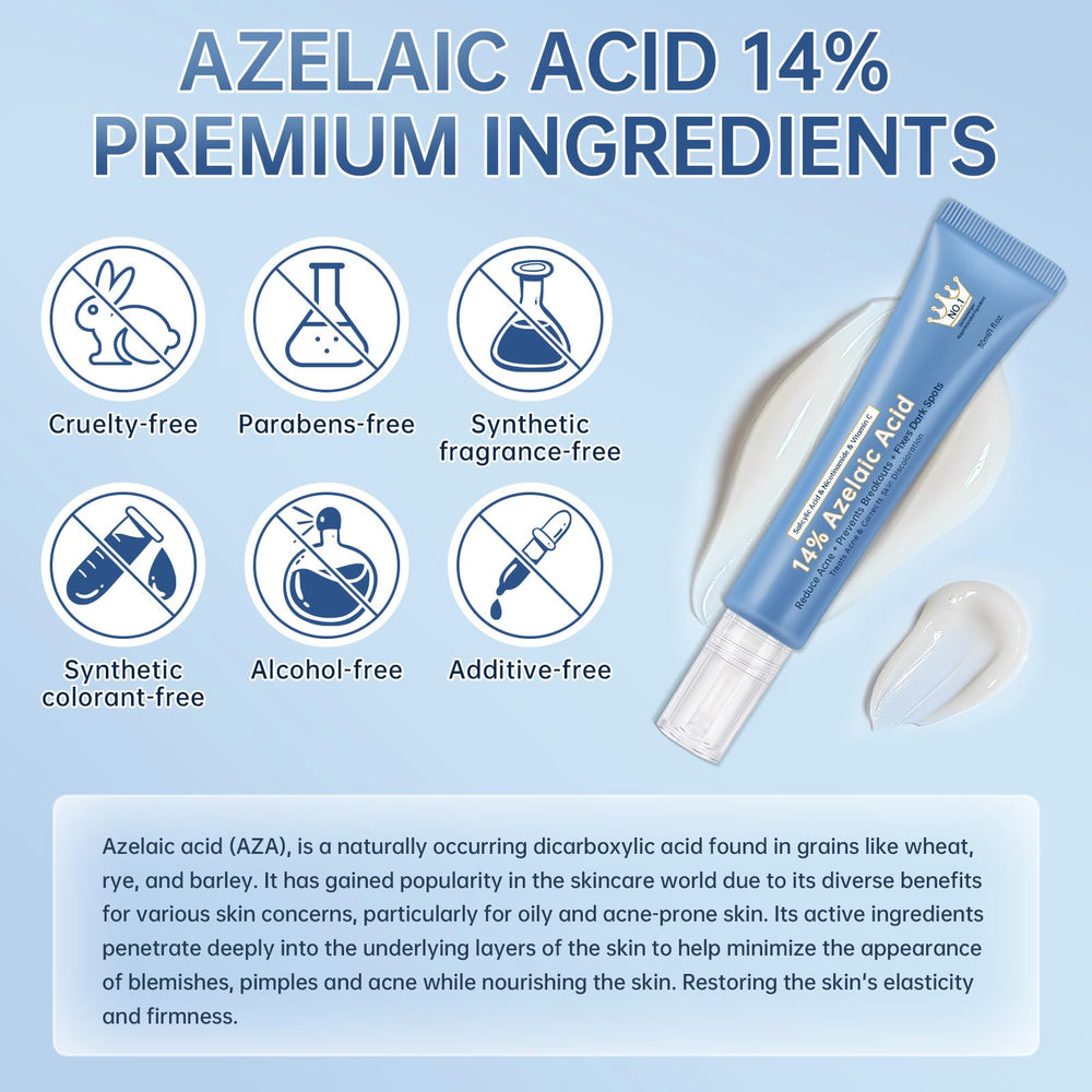 Mopayzer Azelaic Acid 14% Cream ingredients niacinamide vitamin C highlighted