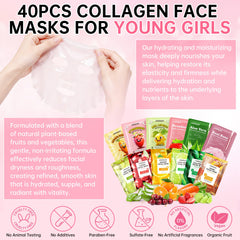 Mopayzer fruit and vegetable masks offer vitamin-rich nourishment for radiant skin.