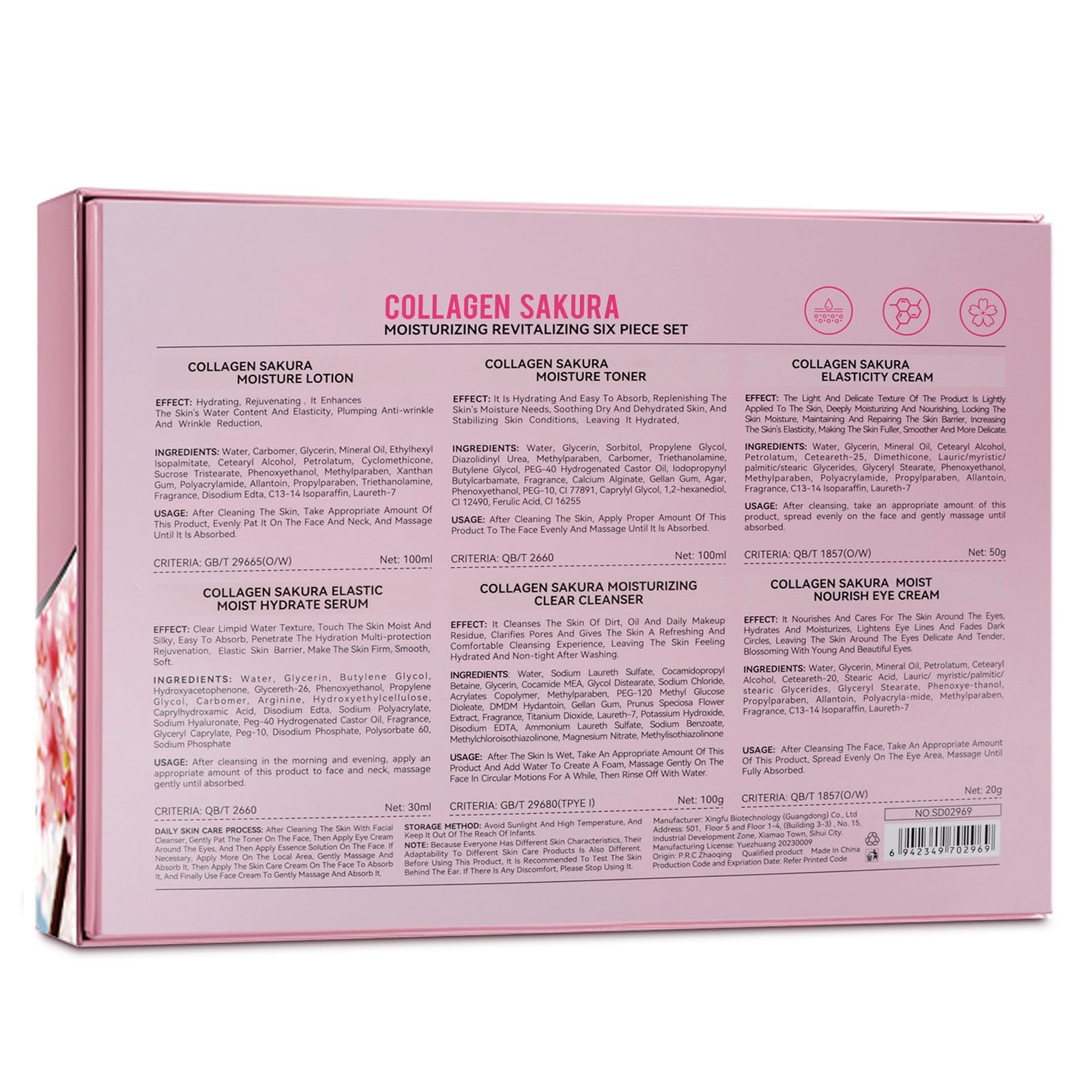 Mopayzer Sakura cherry blossom extract highlight for gentle care.