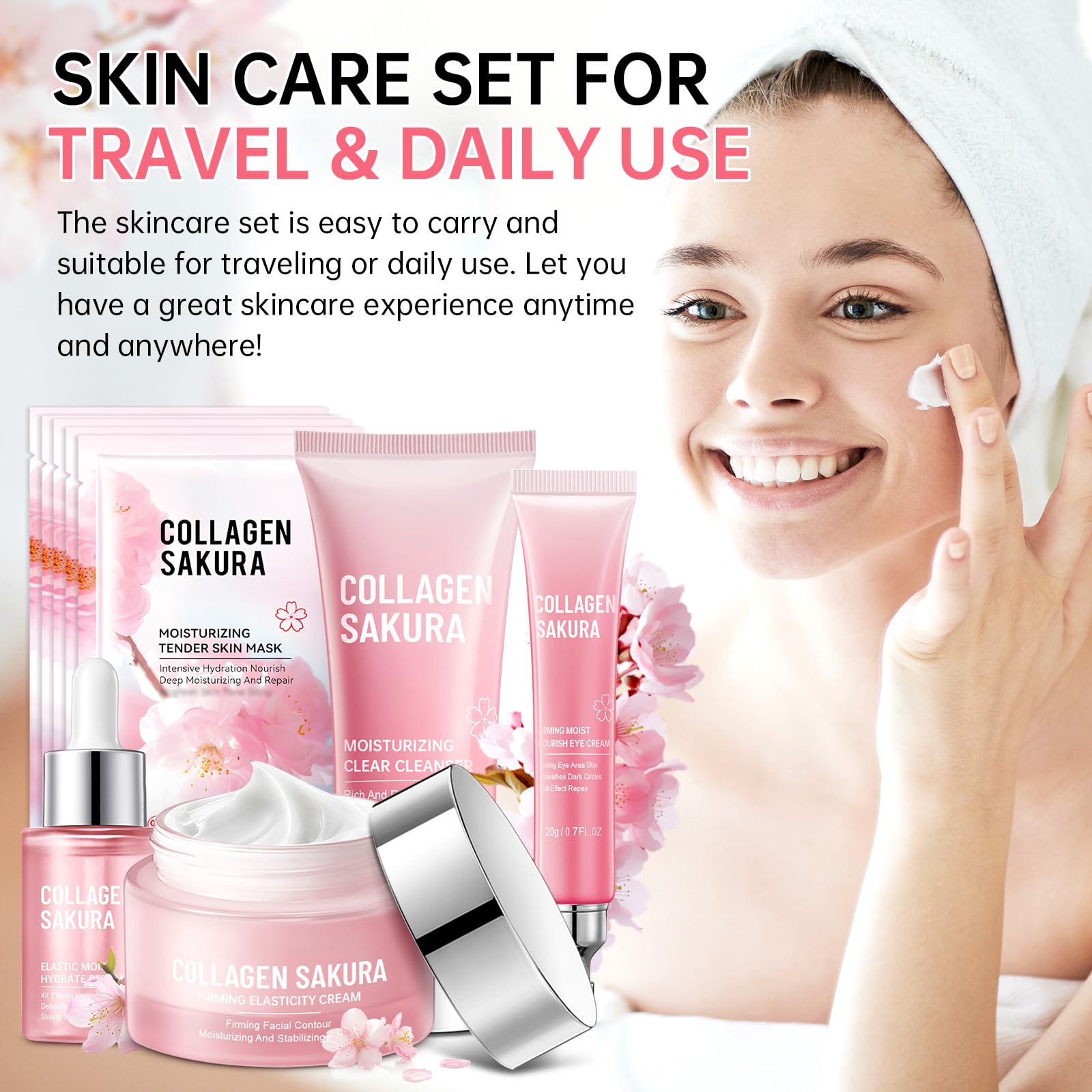 Mopayzer Sakura face masks pack supports firming and soothing benefits.