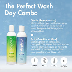 MopTop sulfate-free conditioner bottle for daily hydration and smoothing.