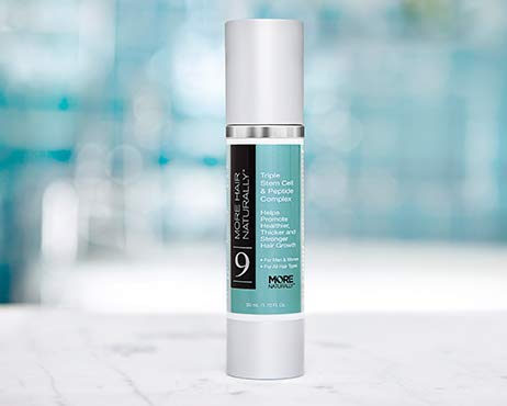 More Hair Naturally 9 growth results visual hints at hair fullness over time.