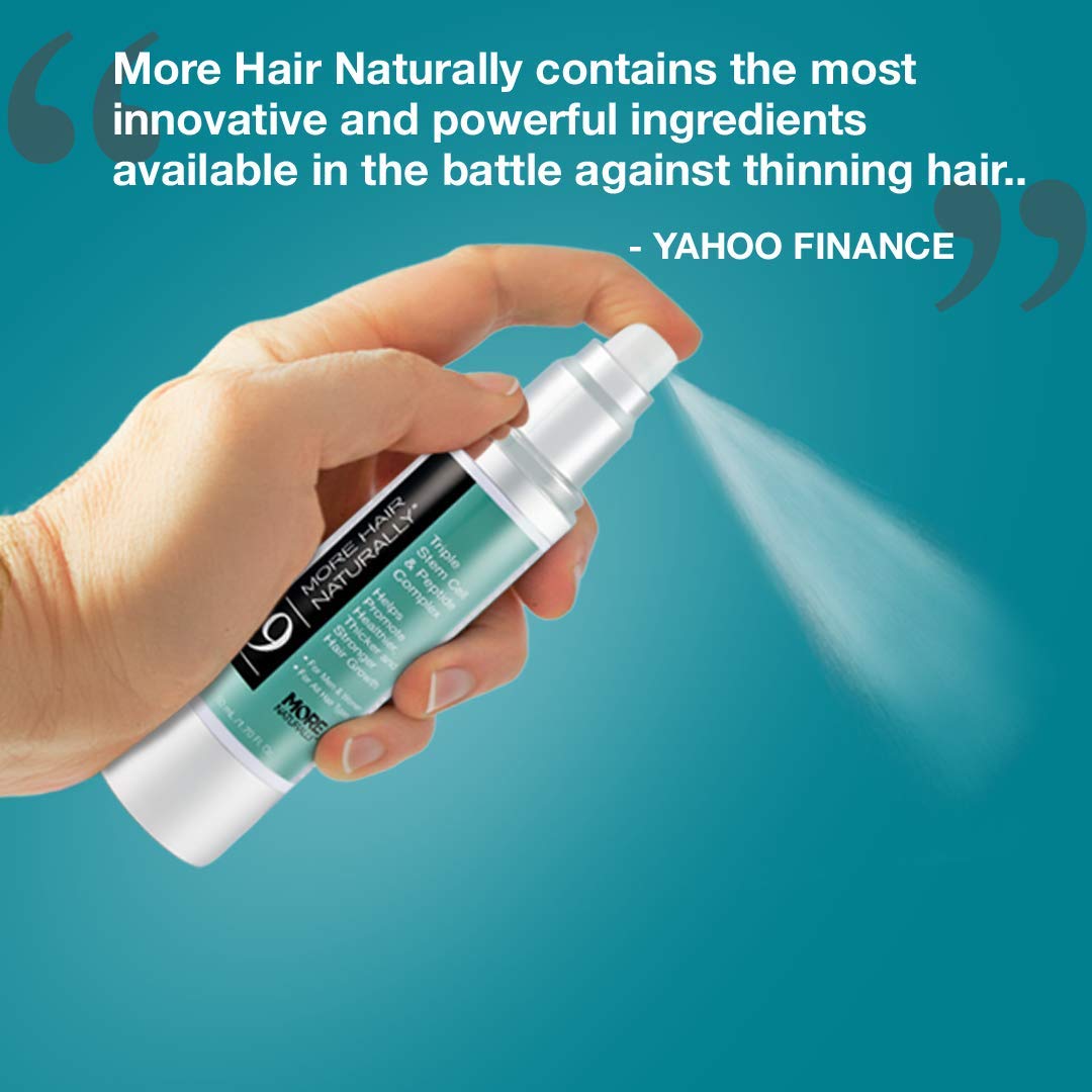 More Hair Naturally 9 topical application dropper shown for precise scalp dosing and ease.
