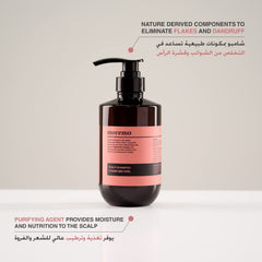 Moremo scalp shampoo application scene showing tingle and soothing sensation