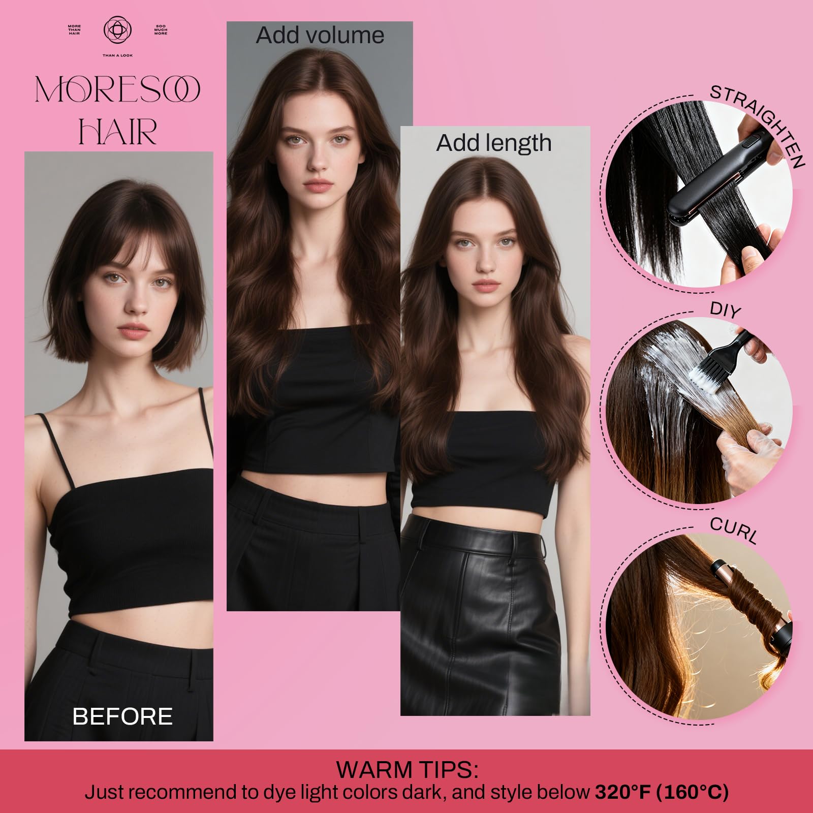 Moresoo color-matched ombre and balayage for natural blends.