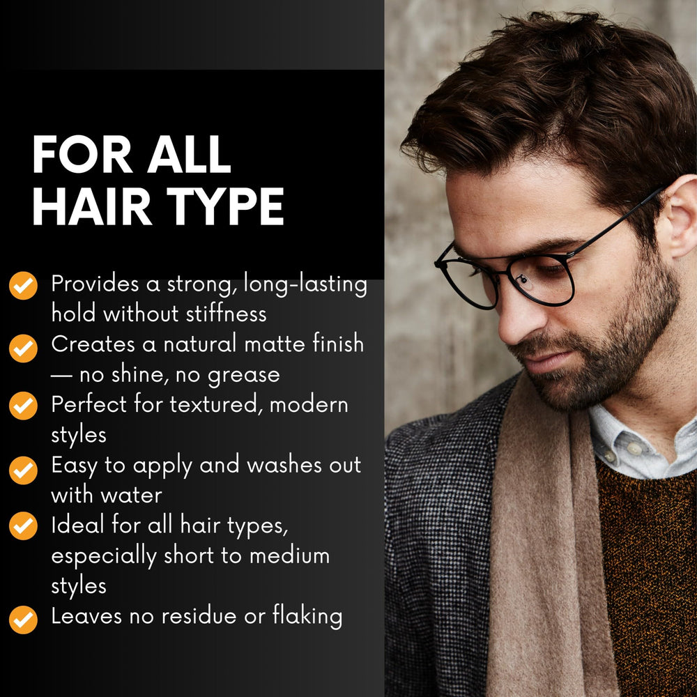 Morfose Barber Wax water-based formula for easy rinsing.