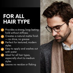 Morfose Barber Wax water-based formula for easy rinsing.