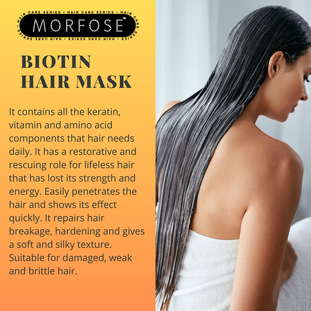 Soft, manageable hair after using Morfose Biotin Hair Mask.