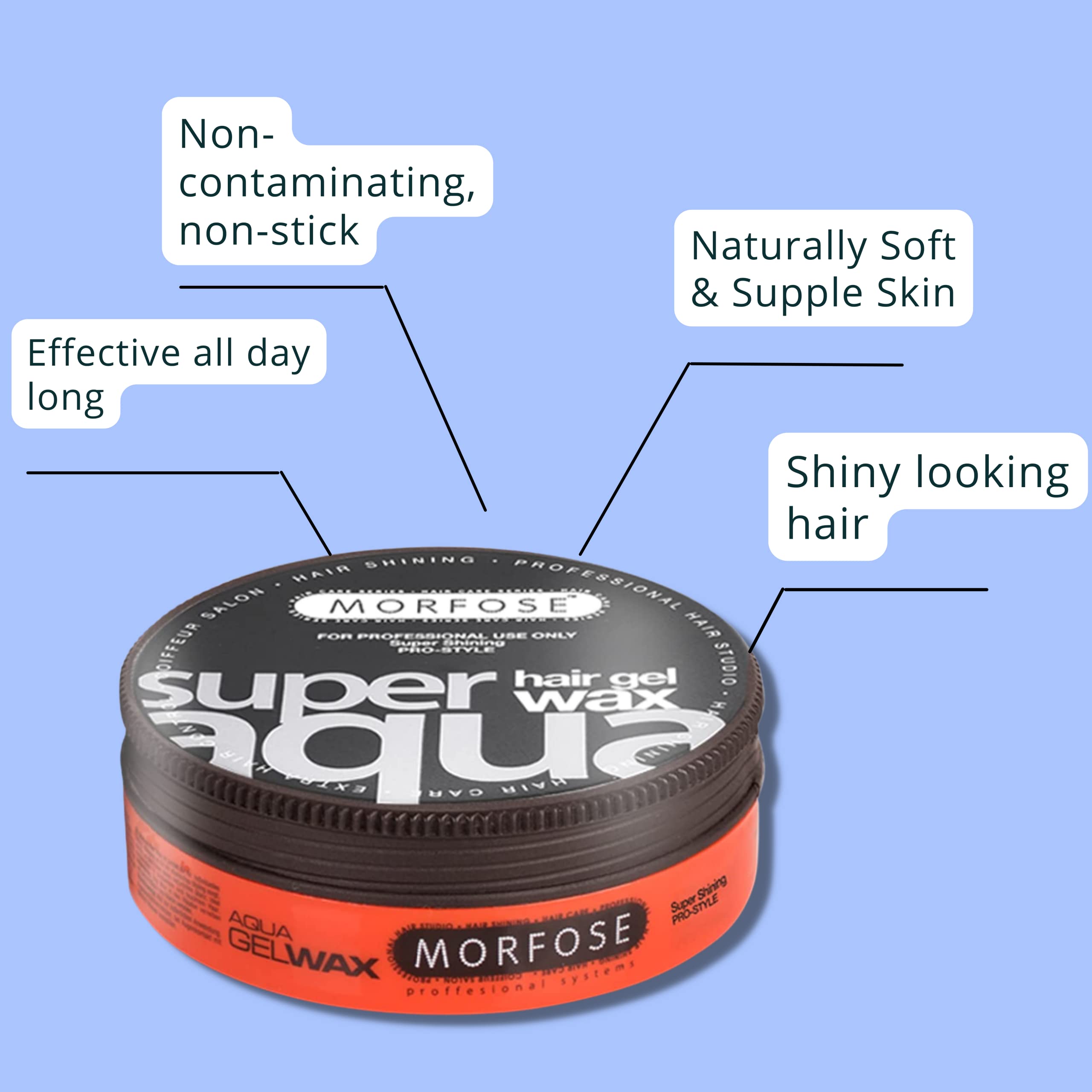 Edge definition with Morfose Super Aqua for precise, sharp styling.