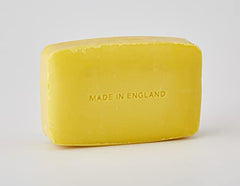 Morgan antibacterial medicated soap packaging reflects England-made quality