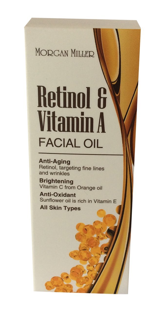 Morgan Miller facial oil dropper image for nightly routine use.