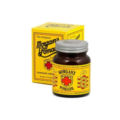 Morgan's Pomade Hair Dye bottle shows gradual color darkening for grey hair