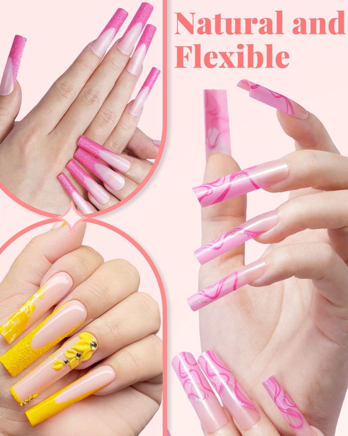 MORGLES DIY manicure kit with clipper and glue supports at-home nail art.