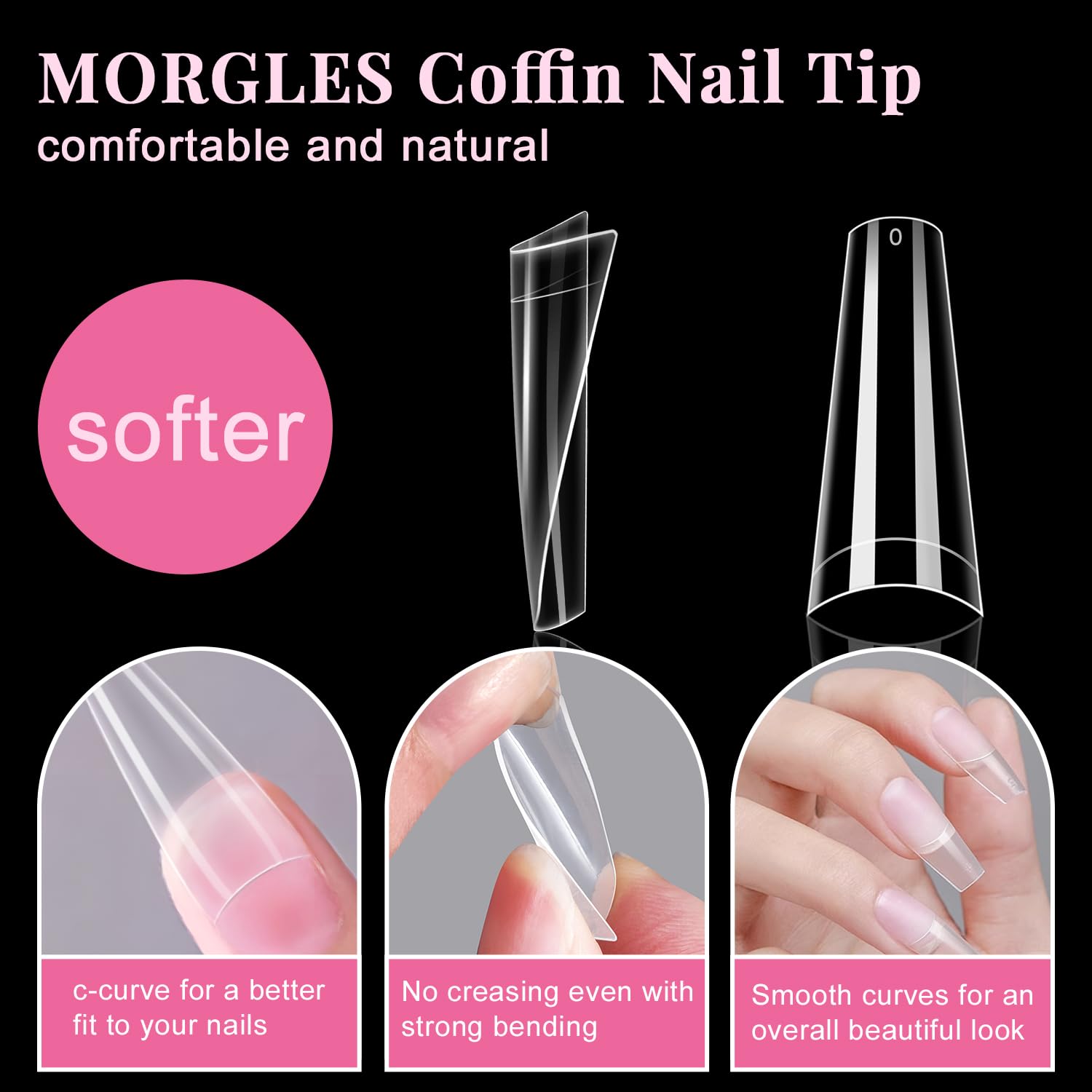 Morgles tip assortment 0-9 supports customized length and shape.