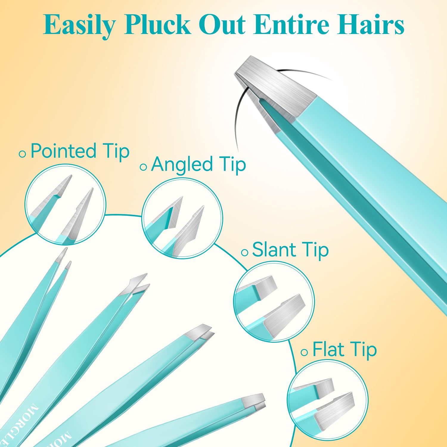 MORGLES pimple extractor with non-slip grip for controlled extraction.