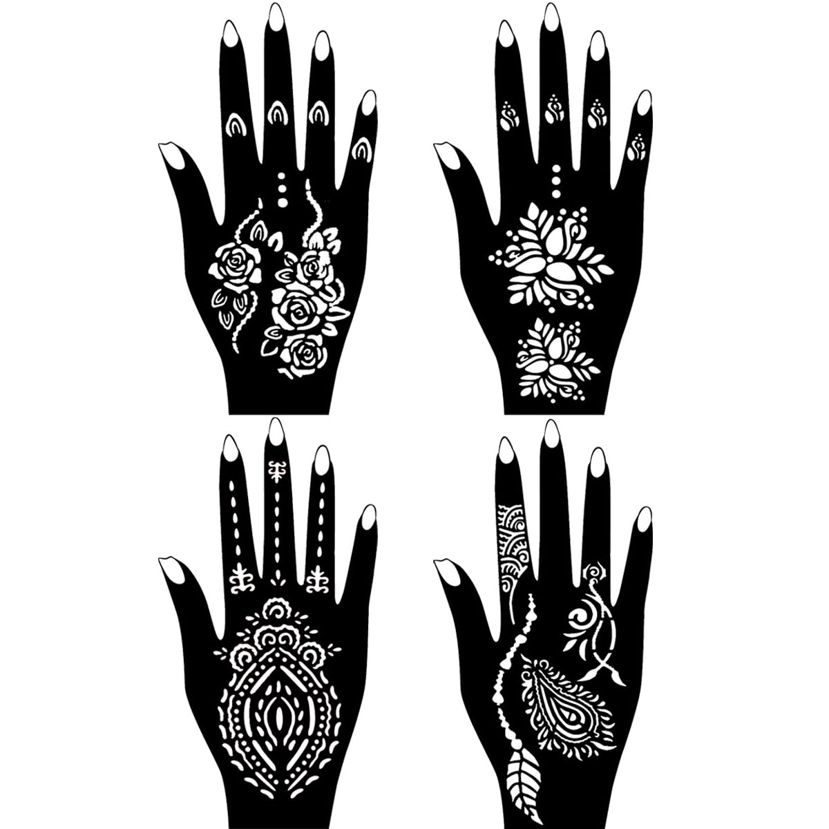 Moricher Henna Tattoo Kit hand stencils enable quick, precise patterns for stylish body art.
