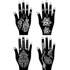 Moricher Henna Tattoo Kit hand stencils enable quick, precise patterns for stylish body art.