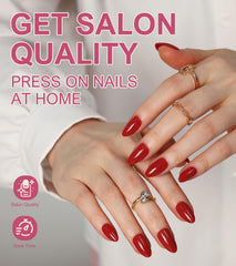 Morily 15 sizes almond nail set ensuring a snug, comfortable fit.