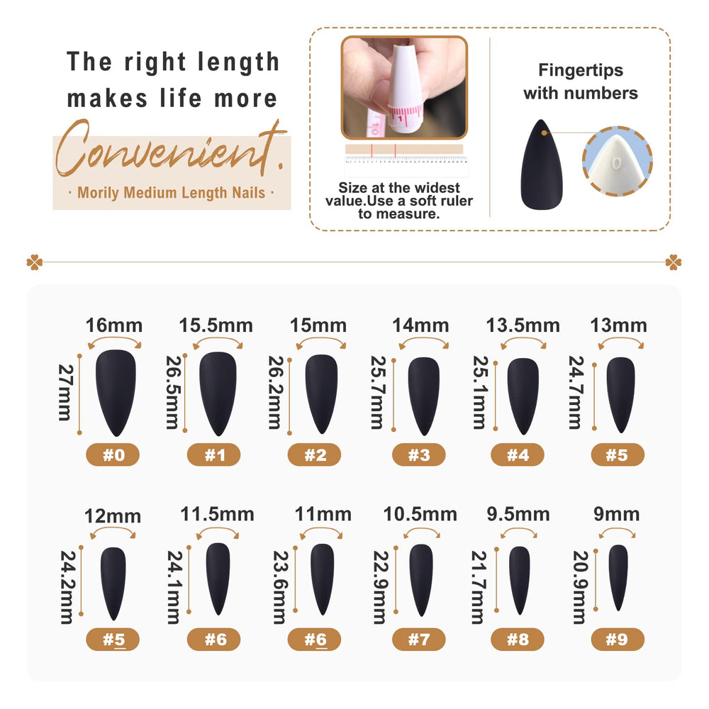 Morily nails suitable for parties, weddings, cosplay and more.