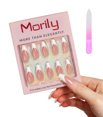 Morily long coffin thick press-on nails ready for quick, dramatic glam