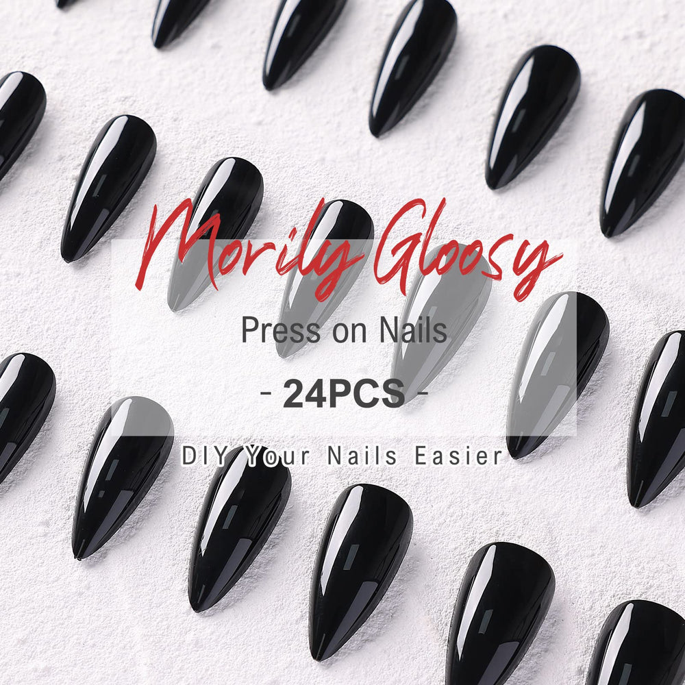 Morily glossy press-ons last longer with proper use and glue.