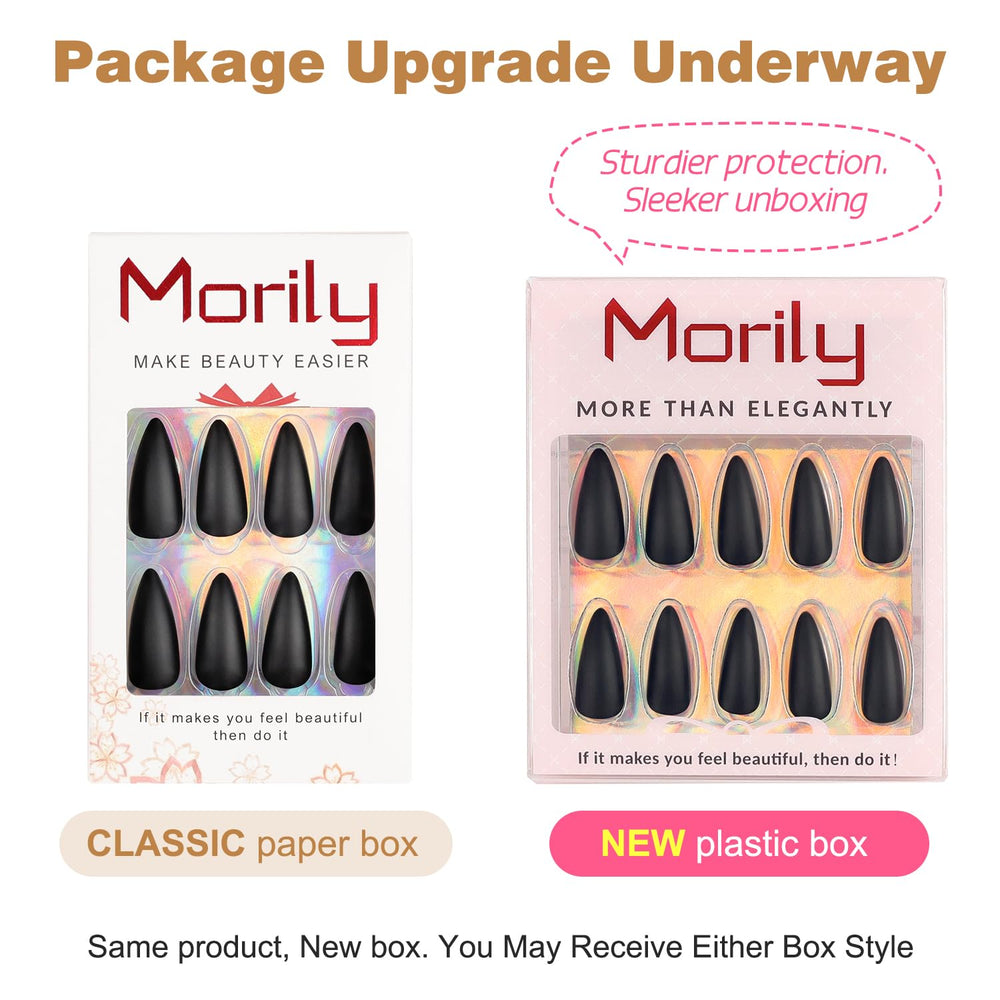 Morily packaging box detailing kit contents and design.