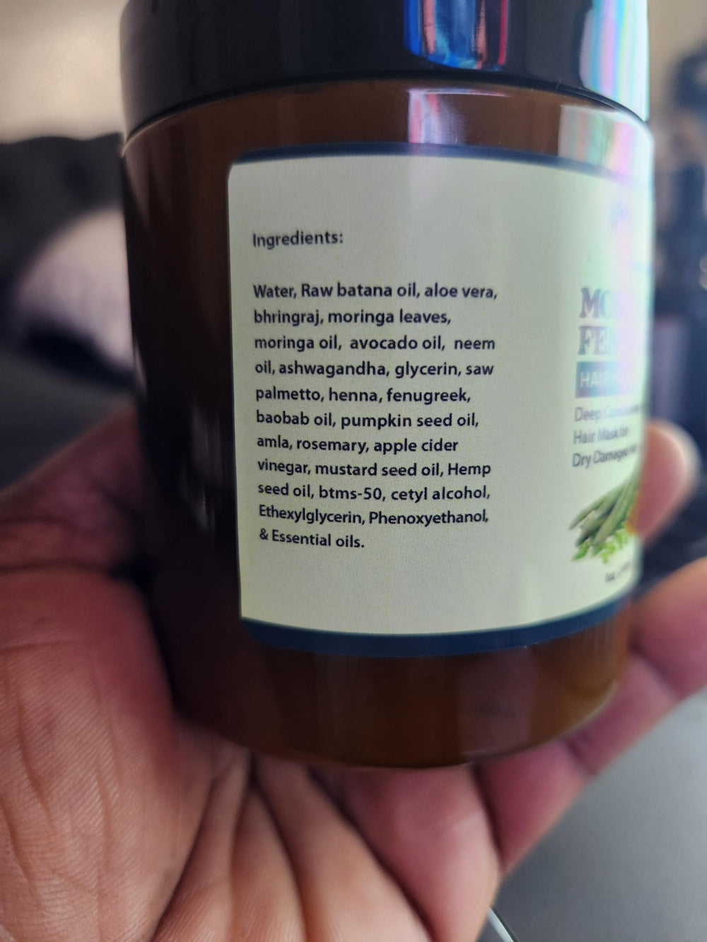 Moringa & Fenugreek Hair Mask creamy texture closeup rich, indulgent treatment