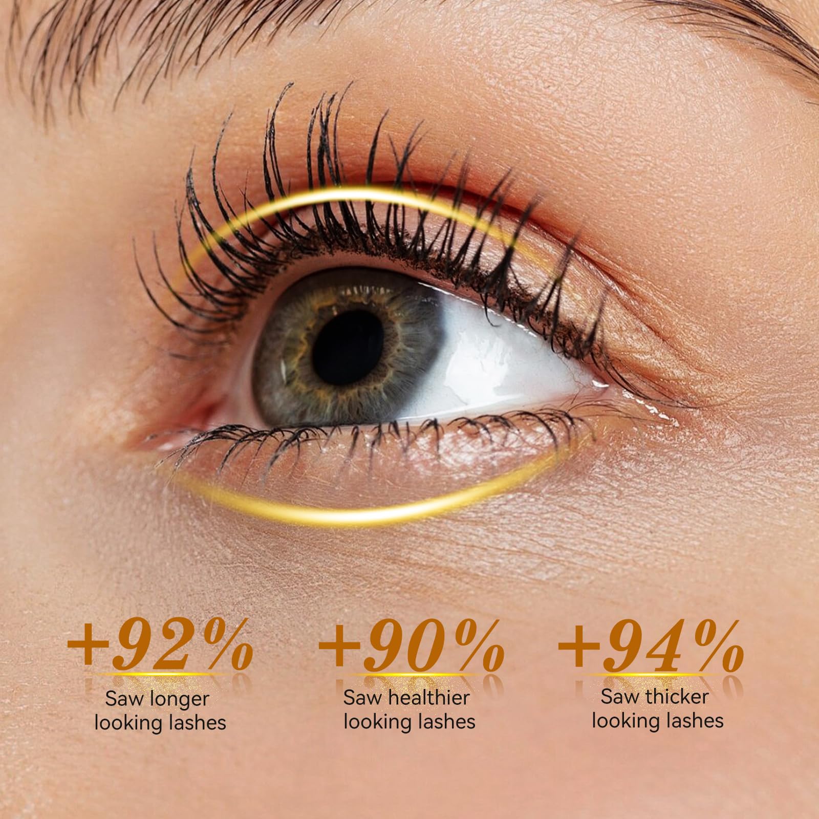 Morlok eyelash serum gel texture shows smooth, lightweight formula for gentle daily use