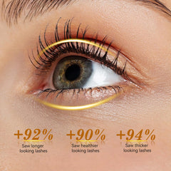Morlok eyelash serum gel texture shows smooth, lightweight formula for gentle daily use