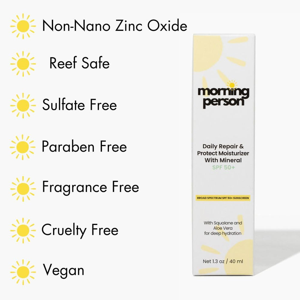 Morning Person fragrance-free formula designed for sensitive skin.