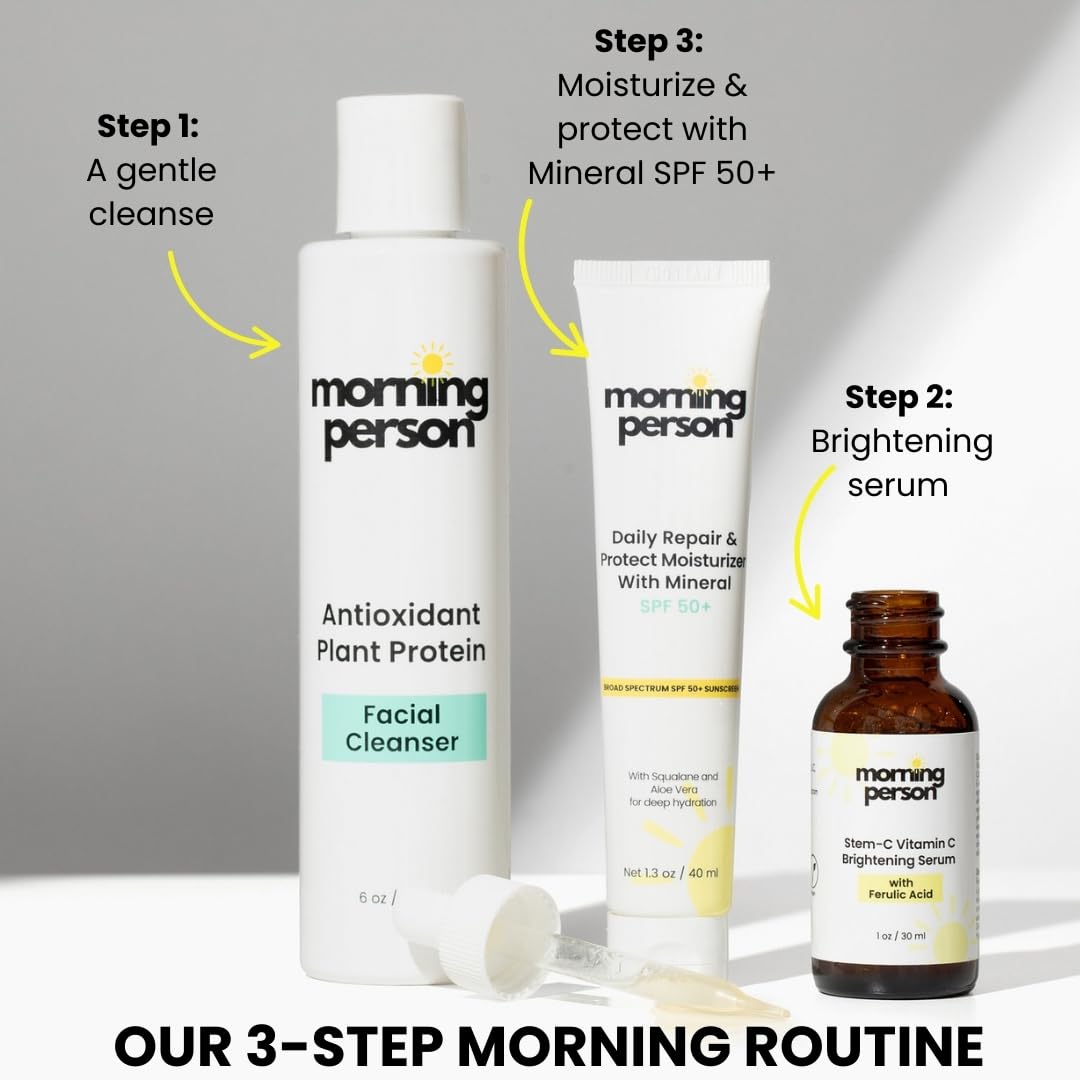 Morning Person Stem-C Serum aims for even tone and radiance