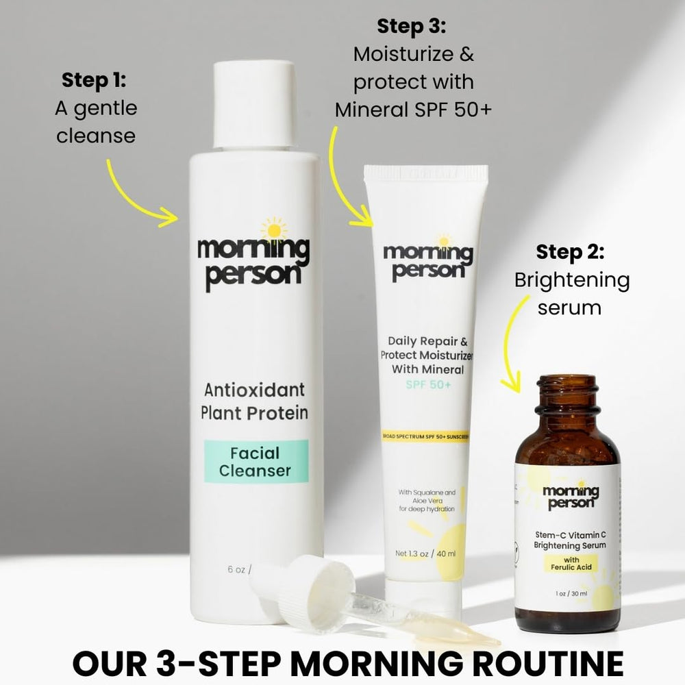 Morning Person Stem-C Serum aims for even tone and radiance
