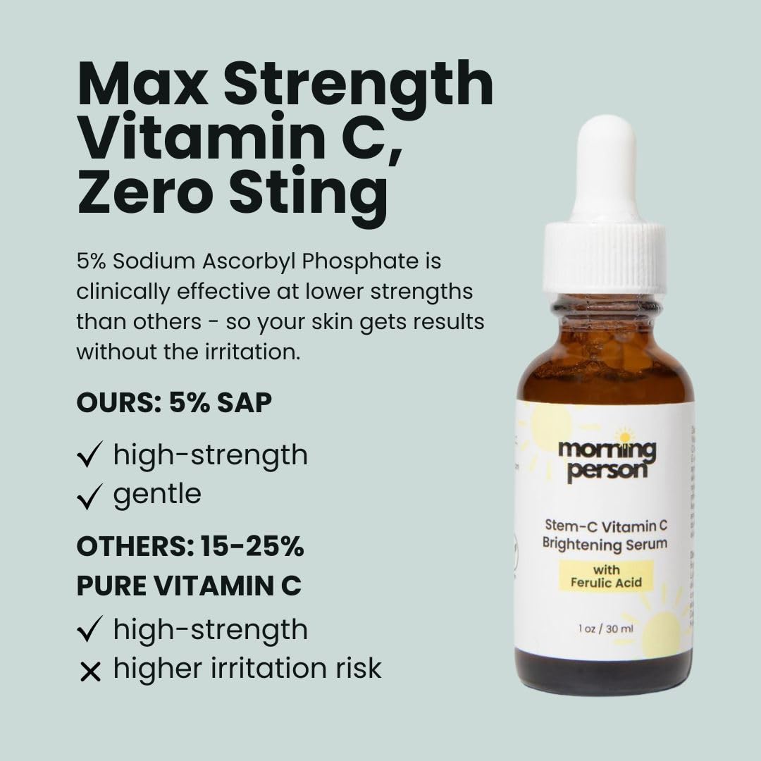 Morning Person Stem-C Serum in use on skin, even application