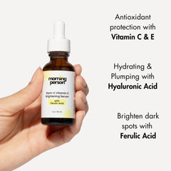 Morning Person Stem-C Serum texture swirl, lightweight and non-greasy