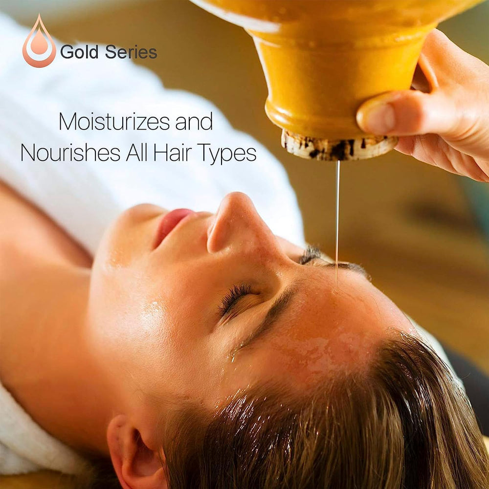 Keratin-enriched Moroccan Gold Series Argan Oil boosts hair resilience.