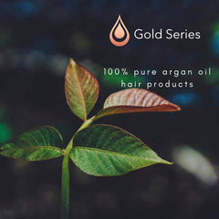 Moroccan Gold Series Keratin Enriched Leave-In Conditioner application for manageability.
