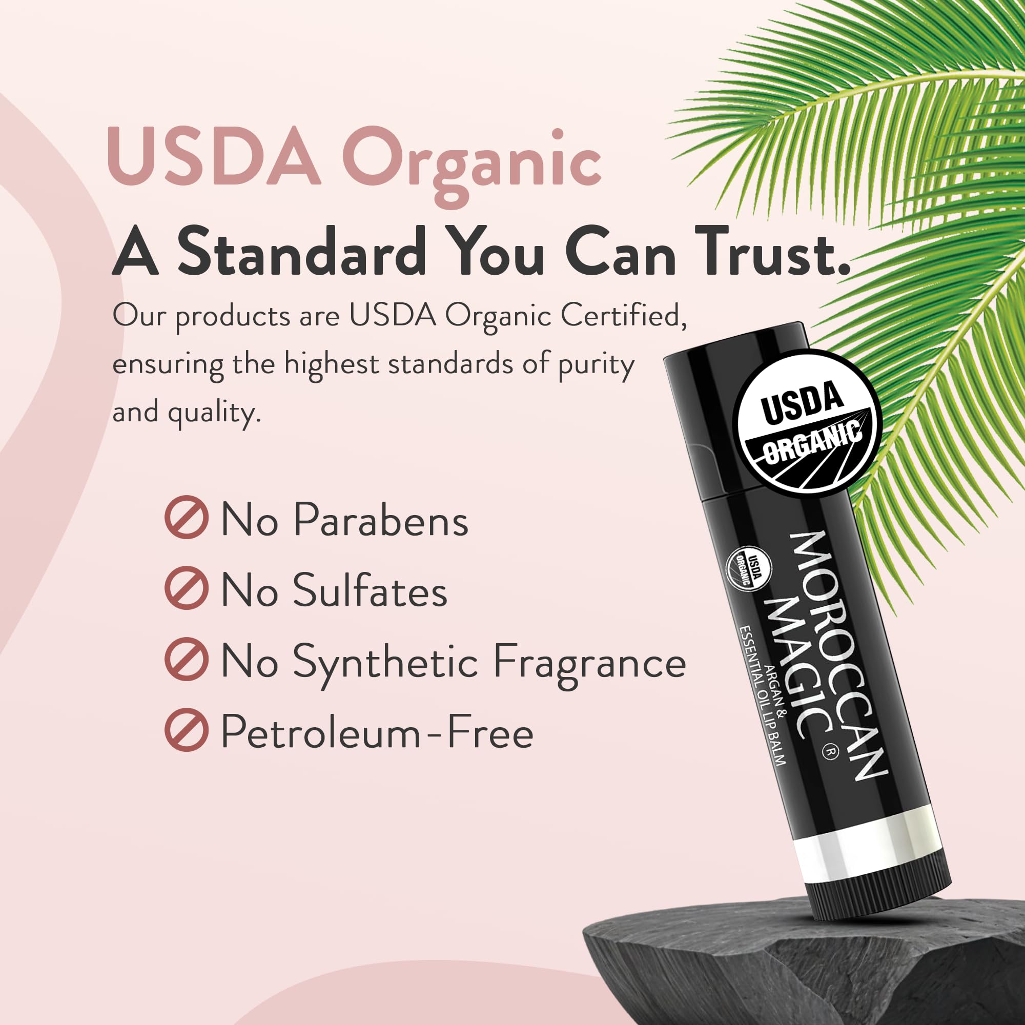Moroccan Magic Lip Balm application glide for smooth, even coverage.