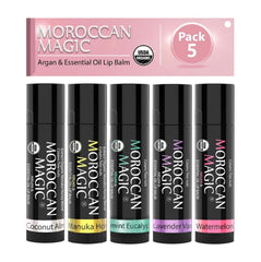 Moroccan Magic lip balm gift set displayed for gifting and daily care