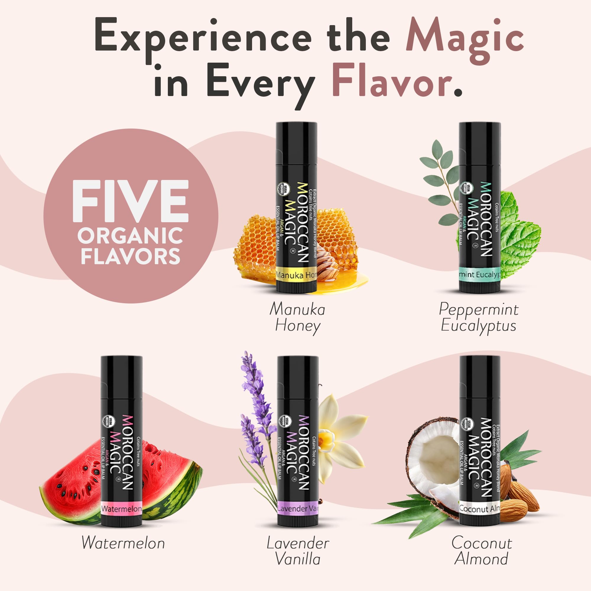 Moroccan Magic peppermint eucalyptus lip balm with cooling relief